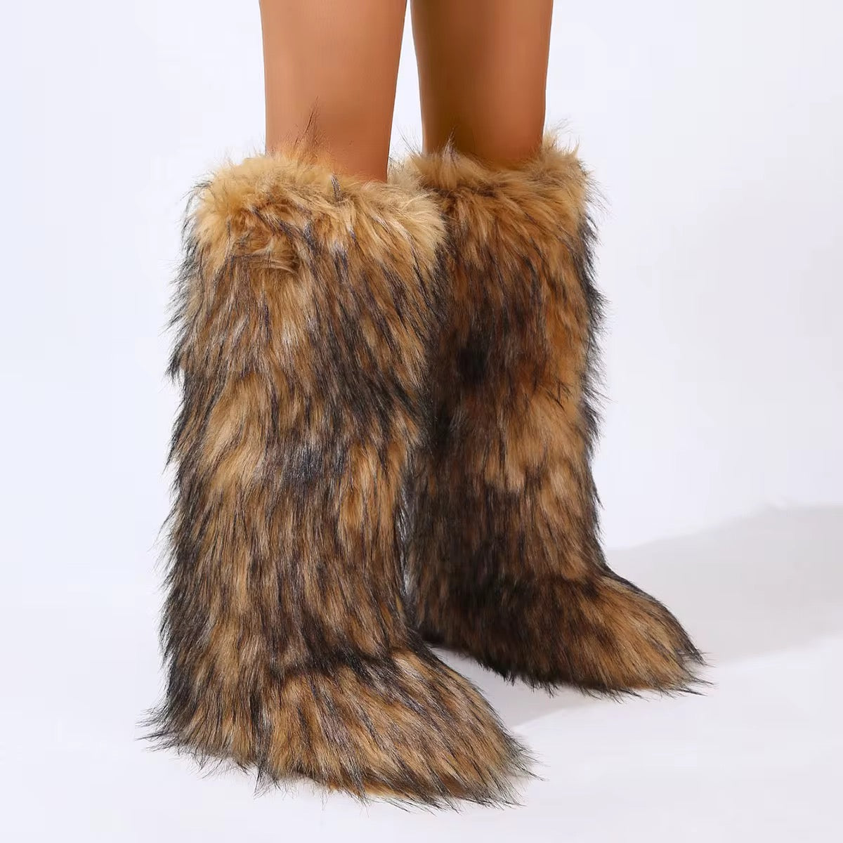 Knee Fur Boots