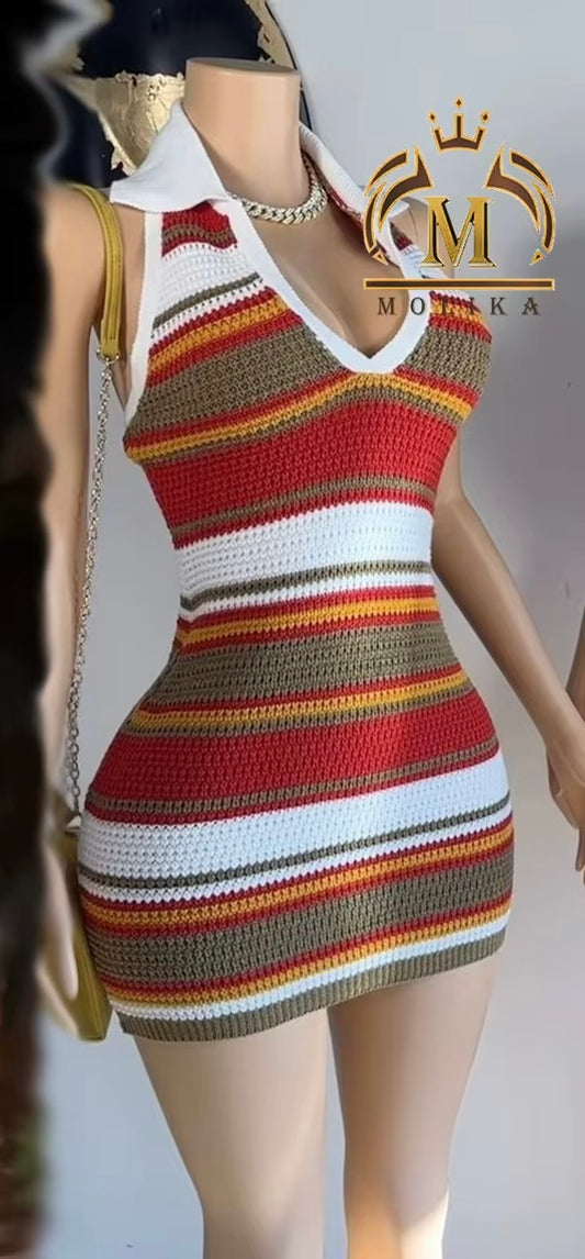 Croc Striped Dress