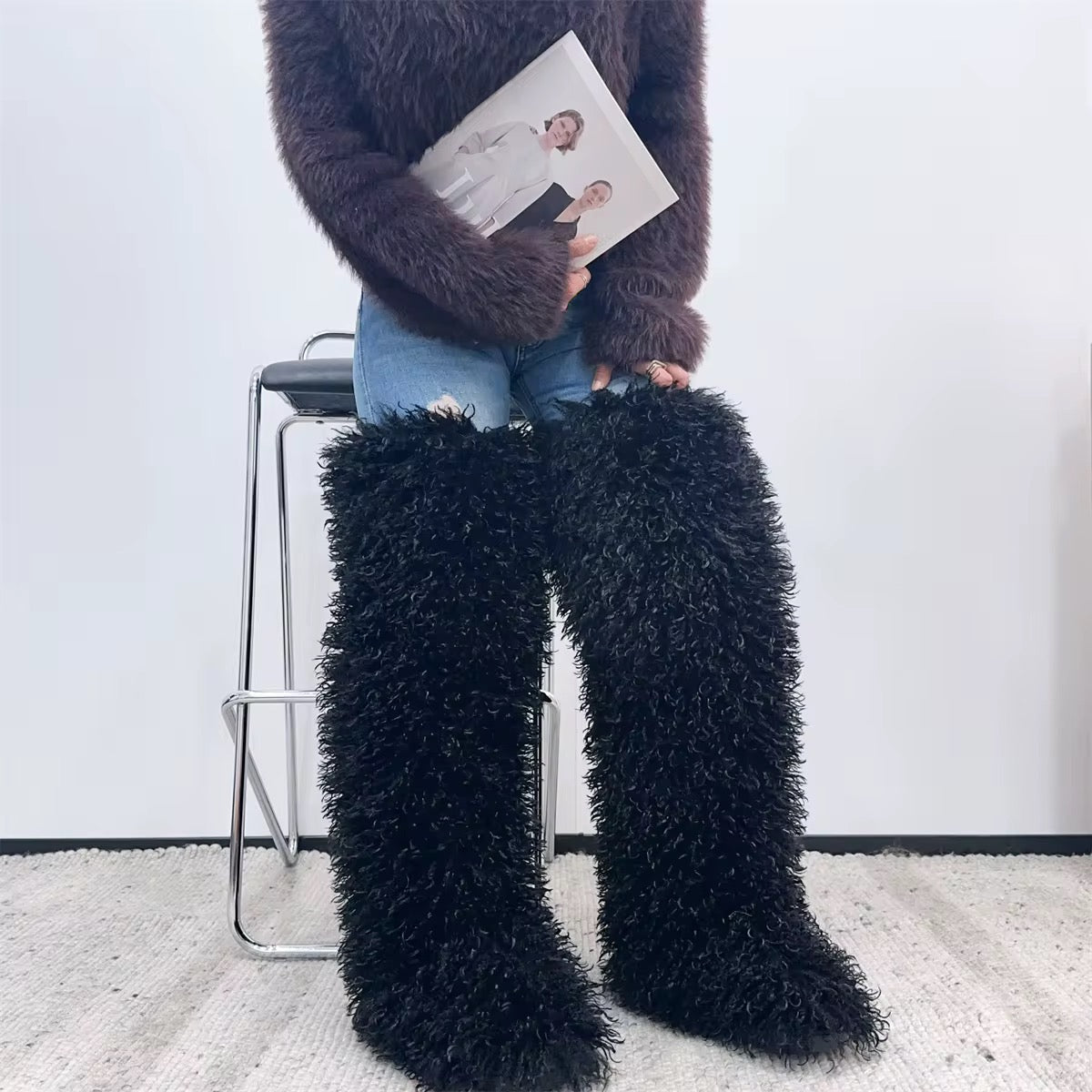 Knee Mangolian Boots